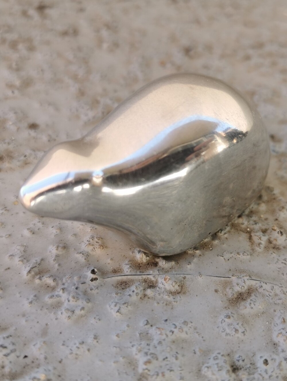 Vintage Hoselton Canada Aluminum Polar Bear Sculpture Figurine 2"